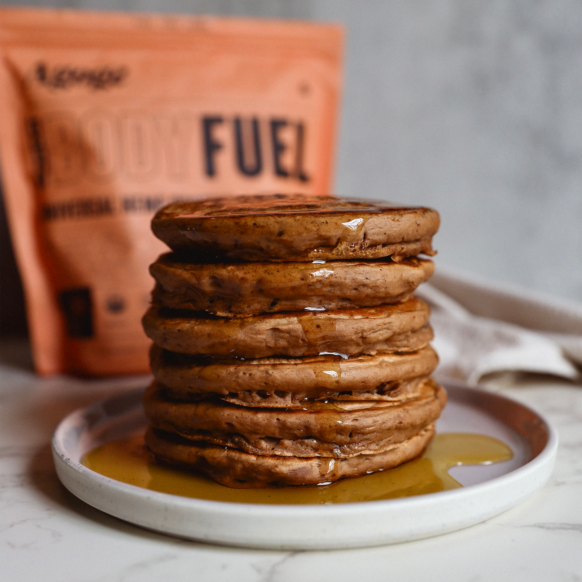 Fluffy Chocolate Protein Pancakes With Agoge® Chocolate Protein
