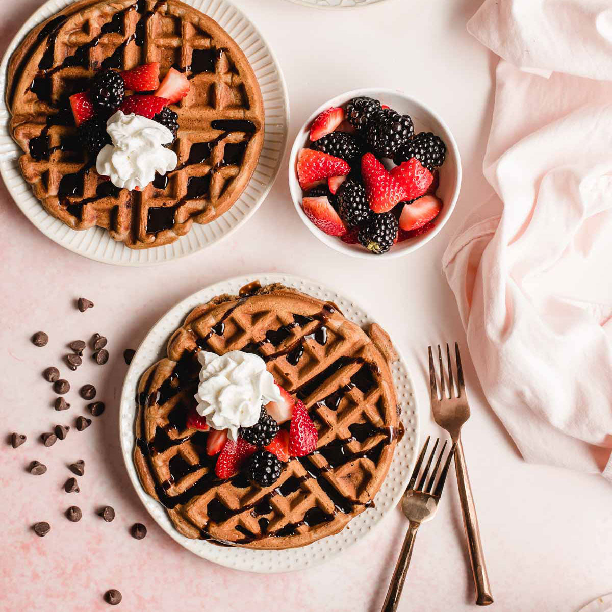 Chocolate Power Waffles